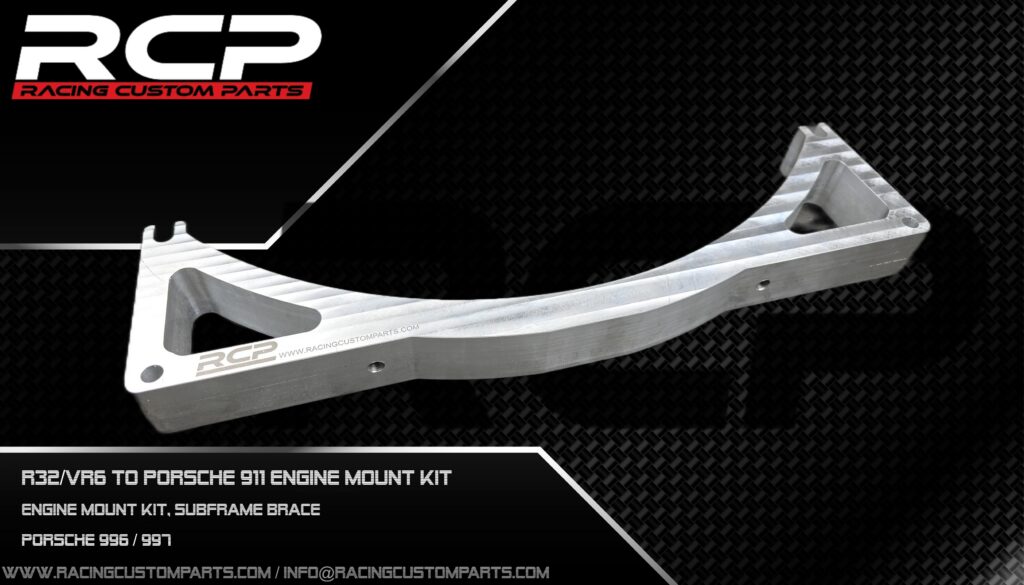 porsche 911 996 997 carrera 2 4 swap swapped r32 r36 vr6 turbo rcp racing custom parts 911vrt engine change billet cnc