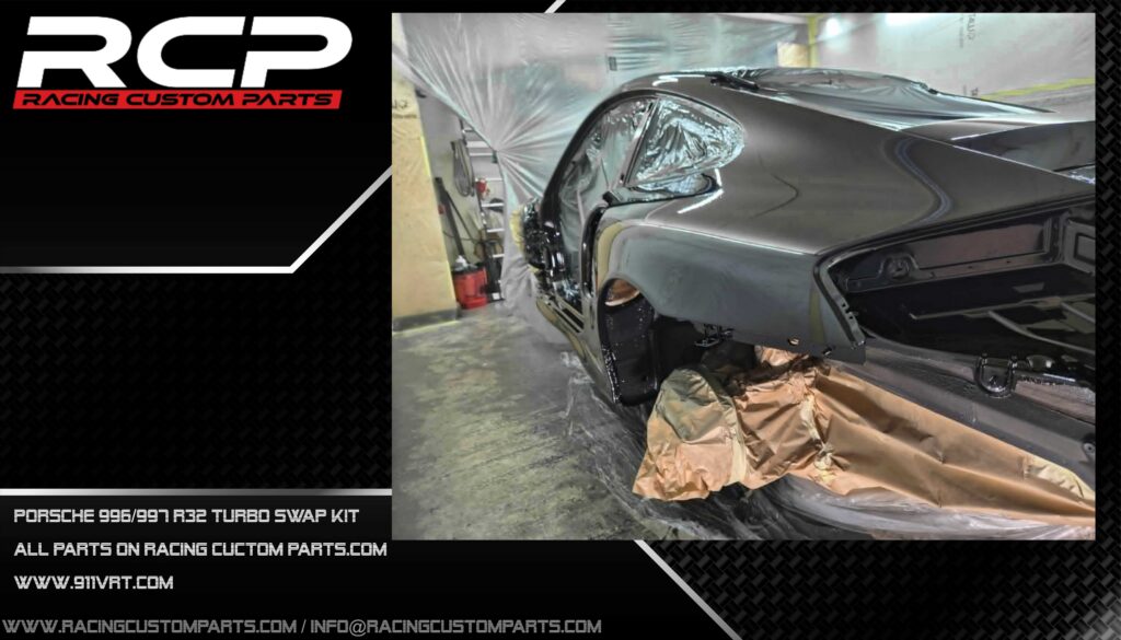 porsche 911 996 997 carrera 2 4 swap swapped r32 r36 vr6 turbo rcp racing custom parts 911vrt engine change billet cnc