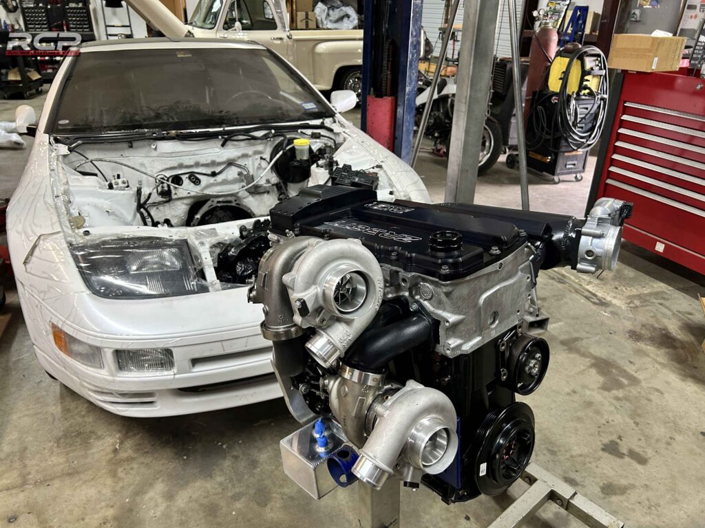 nissan 300zx r36tt vr6 r32 turbo swap racing custom parts rcp engine swap cam cover intake manifold