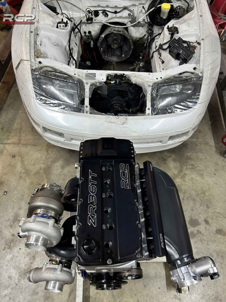 nissan 300zx r36tt vr6 r32 turbo swap racing custom parts rcp engine swap cam cover intake manifold